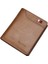 Carrken Erkek Cüzdan Ultra Ince Retro Dikey Şerit Cüzdan Çoklu Kart Kısa Cüzdan Kahverengi Yurt Dışından 2