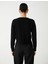 Bisiklet Yaka Sweatshirt Uzun Kollu Viskon Kumaş Karışımlı 4