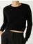 Bisiklet Yaka Sweatshirt Uzun Kollu Viskon Kumaş Karışımlı 5