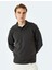 Pamuklu Interlok Kumaş Polo Yaka Sweatshirt 1