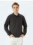 Pamuklu Interlok Kumaş Polo Yaka Sweatshirt 3