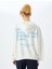 Kapüşonlu Arkası Baskılı Fermuarlı Sweatshirt 4