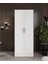 %100 Mdf 2 Kapaklı 2 Çekmeceli 7 Raflı ve 1 Askı Borulu Elbise Dolabı Cabinse Soft Beyaz Meşe 5