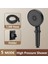 Siyah 3'lü Set Tarzı 6 Modlu Duş Başlığı Yüksek Basınçlı Su Tasarruflu Duş Tek Tuşla Durdurma Su Masajlı Duş Başlığı Banyo Aksesuarları Için 12CM Panel (Yurt Dışından) 1