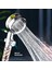 Gümüş Tarzı Pervane Duş Başlığı Yüksek Basınç Seti 360 Döndür Altın Fan Turboşarj Saf Yağış Helix Eco Duş Tasarruflu Su Duşu (Yurt Dışından) 4