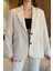 Kadın Astarlı Oversize Blazer Ceket 2