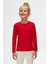 Kırmızı Basic Mevsimlik Likralı Uzun Kollu Kız Çocuk Tişört 2