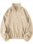Kadın Kanguru Cepli Fermuarlı Polar Sweatshirt 1