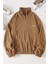 Kadın Kanguru Cepli Fermuarlı Polar Sweatshirt 1