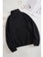 Kadın Kanguru Cepli Fermuarlı Polar Sweatshirt 2