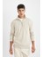 Comfort Regular Fit Rahat Kalıp Dik Yaka Fermuarlı Kalın Basic Düz Sweatshirt X7405AZ24AU 3