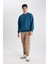 Oversize Geniş Kalıp Bisiklet Yaka Basic Düz Sweatshirt T5139AZ24SP 2