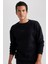 Boxy Fit Bisiklet Yaka Baskılı Sweatshirt X8282AZ23AU 1
