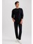 Boxy Fit Bisiklet Yaka Baskılı Sweatshirt X8282AZ23AU 2