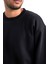 Oversize Geniş Kalıp Bisiklet Yaka Kalın Basic Düz Sweatshirt T5139AZ23AU 5