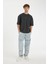 Loose Fit Bisiklet Yaka Baskılı Kısa Kollu Ağır Kumaş Tişört C0896AX24SP 2