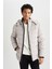 Rüzgar Geçirmez Şişme Mont Slim Fit Kapüşonlu Suni Kürk Astarlı Fermuarlı R0216AZ23AU 4