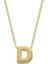 Altın D Harfli Taşsız Kolye 1