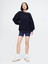 Kadın Lacivert Gap Logo Oversize Sherpa Heart Sweatshirt 3