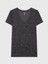 Kadın Siyah Favorite V Yaka T-Shirt 1