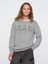 Erkek Çocuk Gri Gap Logo Grafikli Fleece Sweatshirt 1
