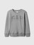 Erkek Çocuk Gri Gap Logo Grafikli Fleece Sweatshirt 2