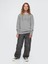 Erkek Çocuk Gri Gap Logo Grafikli Fleece Sweatshirt 4
