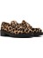 Kadın Kahverengi Leopar Desenli Deri Maskülen Loafer 24WFD1401W2 3