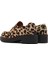 Kadın Kahverengi Leopar Desenli Deri Maskülen Loafer 24WFD1401W2 5