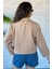 Çift Cepli Crop Top Kaşe Mont 3