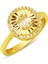 Efektli Sarı Altın Baget 14 Ayar Yüzük 1