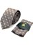 Bej Motif Desen Mendilli Klasik Kravat KK13087 4