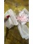 25X21 cm Pembe Çiçekli Fiyonk Dikiş Aplike 3