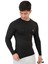 Erkek Siyah Uzun Kollu Compression Fitness Gym Body Tshirt DMN25478 1