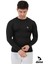 Erkek Siyah Uzun Kollu Compression Fitness Gym Body Tshirt DMN25478 3