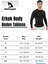 Erkek Siyah Uzun Kollu Compression Fitness Gym Body Tshirt DMN25478 5