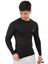 Erkek Siyah Uzun Kollu Compression Fitness Gym Body Tshirt 1