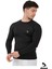 Erkek Siyah Uzun Kollu Compression Fitness Gym Body Tshirt 2