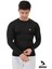 Erkek Siyah Uzun Kollu Compression Fitness Gym Body Tshirt 3