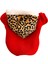 Kedi Köpek Kıyafeti Kırmızı Polarlı Leopar Detaylı Sweatshirt 1