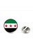 Özgür Suriye Syria 3 Yıldızlı Ülke Bayrağı Çelik Pin 3D Yuvarlak Büyüteç Camlı Rozet 5