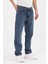 Erkek Baggy Kot Pantolon Mavi Renk Kar Yıkama B482-12 2