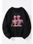 Şeptı Of Leşh Baskılı Kadın/erkek Siyah Bisiklet Yaka Pamuklu Sweatshirt 1