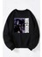 The Eyes Chıco Tony Montana Baskılı Kadın/erkek Siyah Bisiklet Yaka Pamuklu Sweatshirt 1