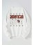 American Idıot Baskılı Kadın/erkek Beyaz Bisiklet Yaka Pamuklu Sweatshirt 1