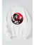 Türk Box Baskılı Kadın/erkek Beyaz Bisiklet Yaka Pamuklu Sweatshirt 1