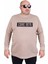 Erkek Büyük Beden Sıfır Yaka 3ip Sweat Core 1975 24209 Camel 1