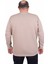 Erkek Büyük Beden Sıfır Yaka 3ip Sweat Core 1975 24209 Camel 3