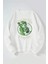 Love Me Like A Reptile Baskılı Kadın/erkek Beyaz Bisiklet Yaka Pamuklu Sweatshirt 1
