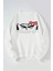 Berserk Guts Göz Baskılı Kadın/erkek Beyaz Bisiklet Yaka Pamuklu Sweatshirt 1